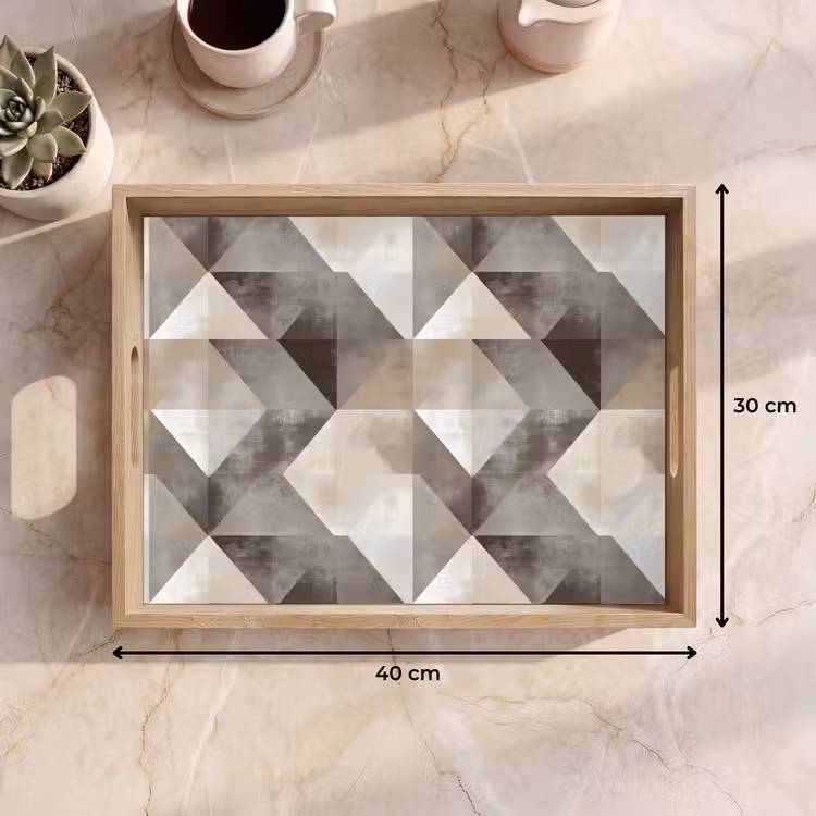Dienblad - Geometrisch - Motief - Aardetinten — 9