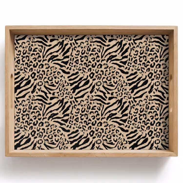 Dienblad - Giraf - Zebra - Motief - Bruin — 1
