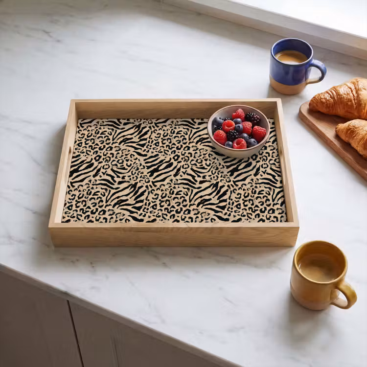 Dienblad - Giraf - Zebra - Motief - Bruin — 4