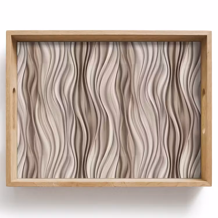 Dienblad - Golven - 3D - Crème — 1