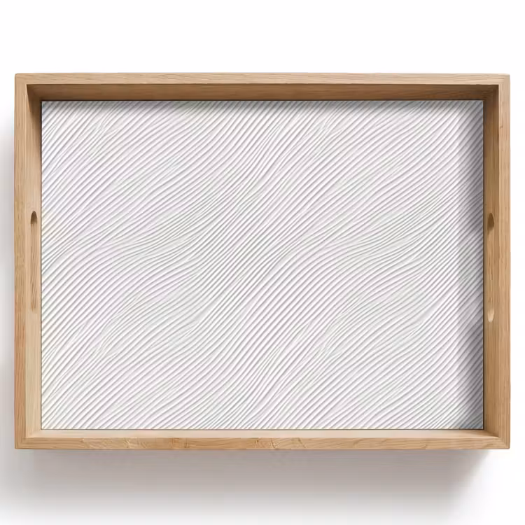 Dienblad - Golven - Ribbels - Wit — 1