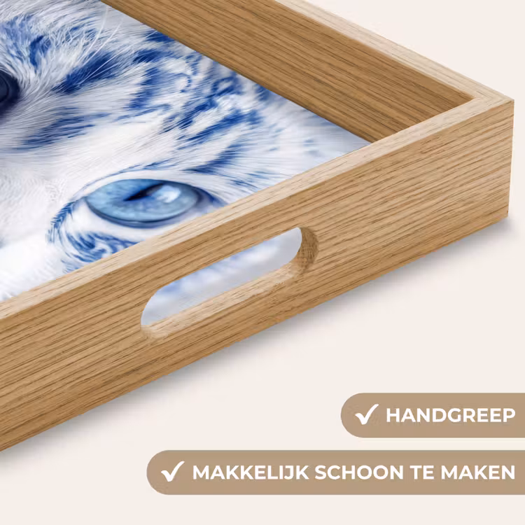 Dienblad - Kat - Patroon - Blauw — 5