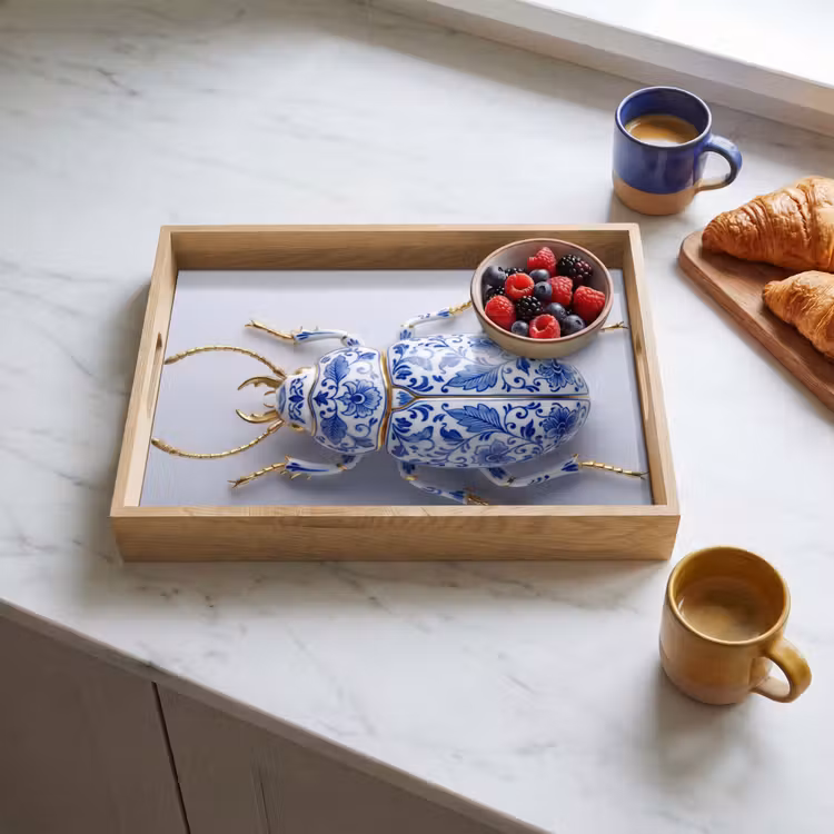 Dienblad - Kever - Delfts - Blauw - Goud — 4