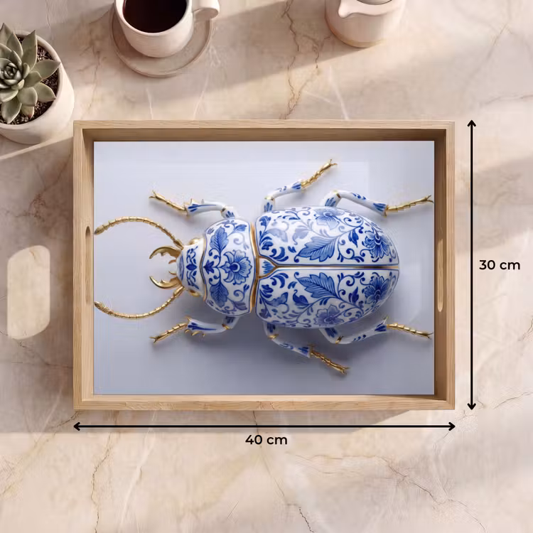 Dienblad - Kever - Delfts - Blauw - Goud — 9