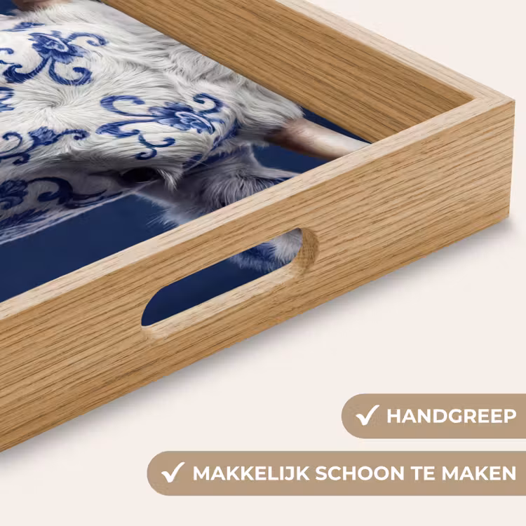 Dienblad - Koe - Delfts - Blauw - Artistiek — 5