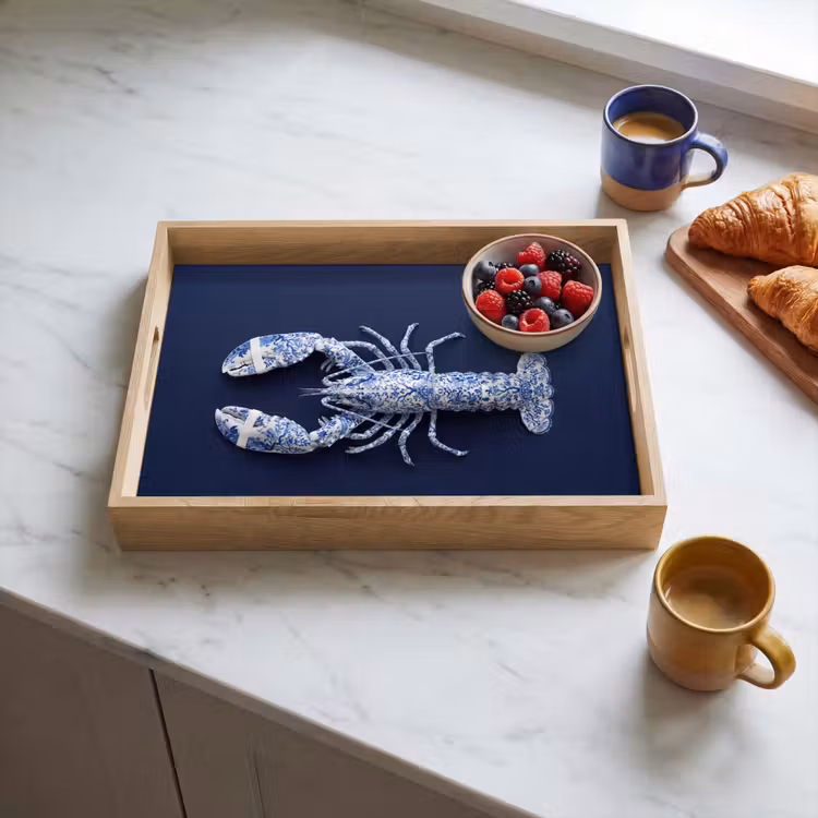 Dienblad - Kreeft - Porselein - Delfts - Blauw — 4