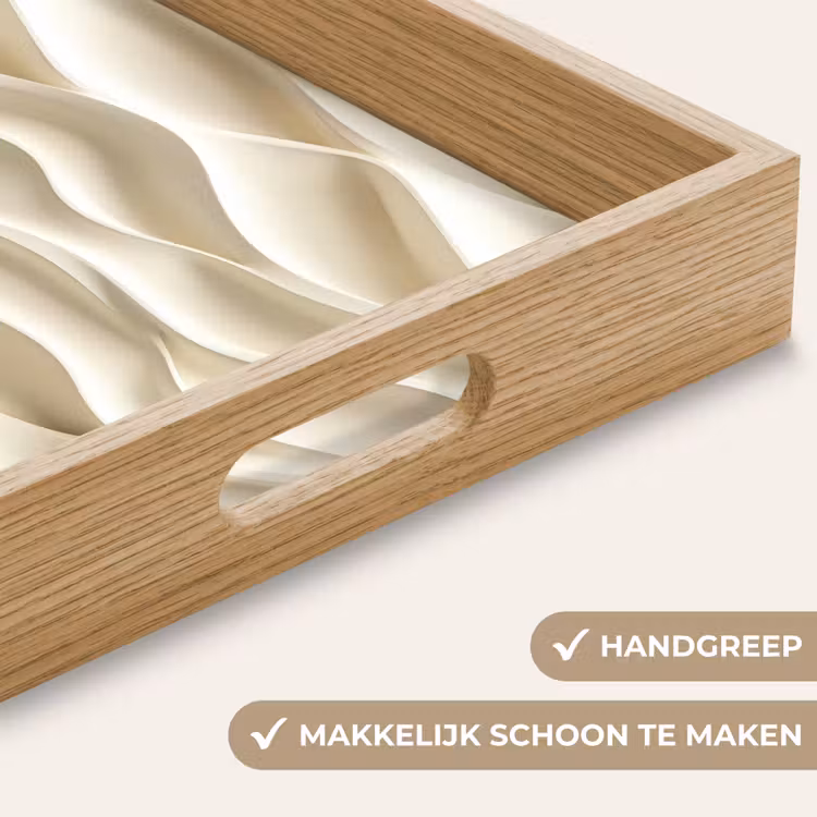 Dienblad - Lijnen - Golvend - Crème — 5
