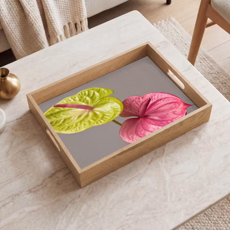 Dienblad - Planten - Anthurium - Groen - Roze — 2