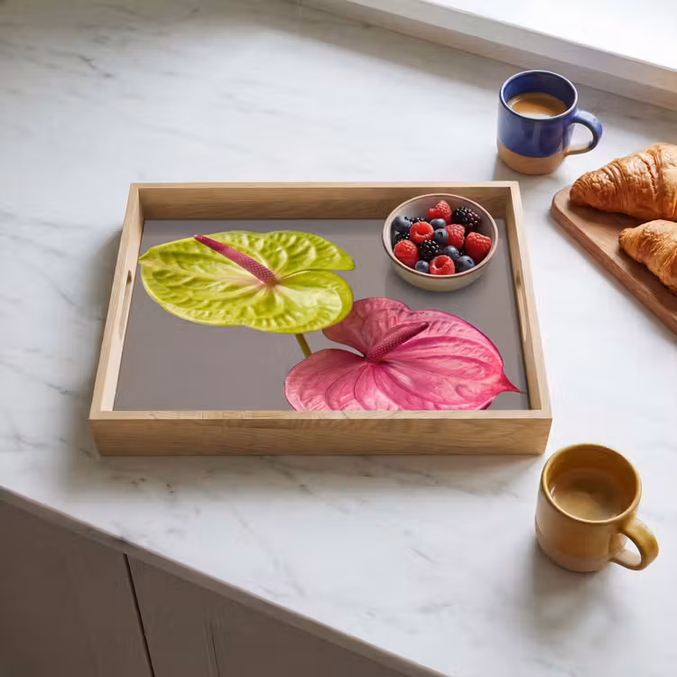 Dienblad - Planten - Anthurium - Groen - Roze — 4