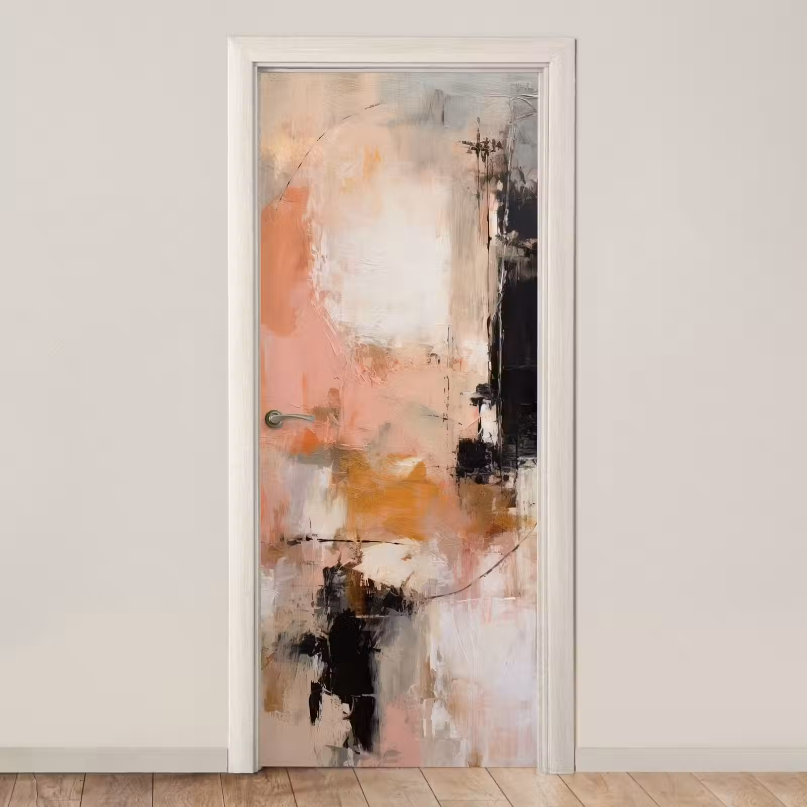 Deursticker - Kunst - Abstract - Beige - Verf — 1