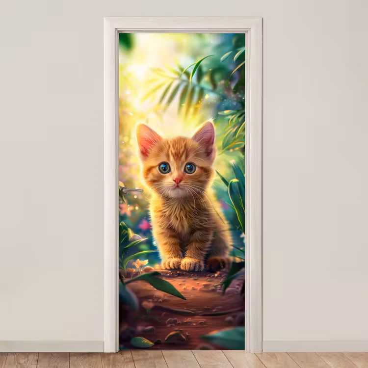 Deursticker - Kat - Huisdier - Natuur — 1