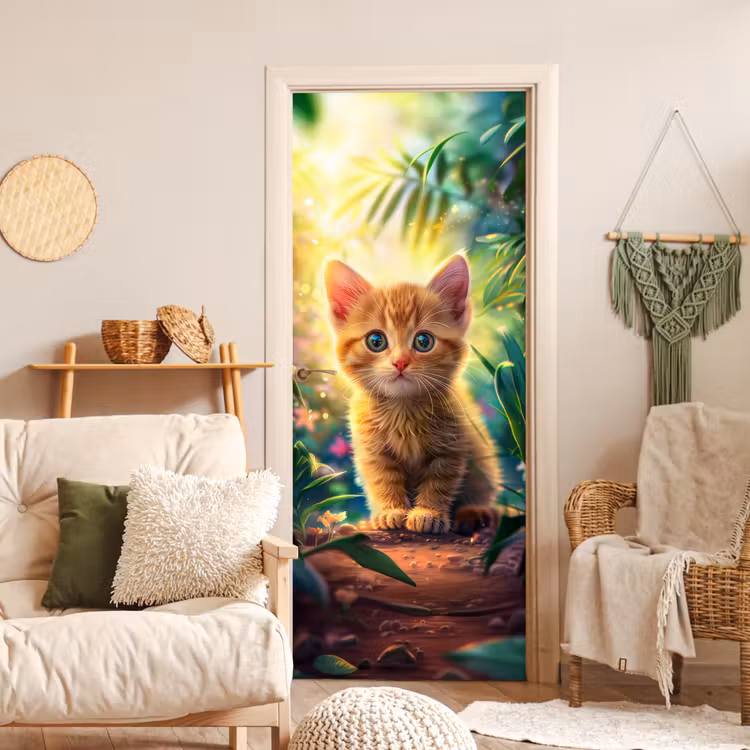 Deursticker - Kat - Huisdier - Natuur — 4