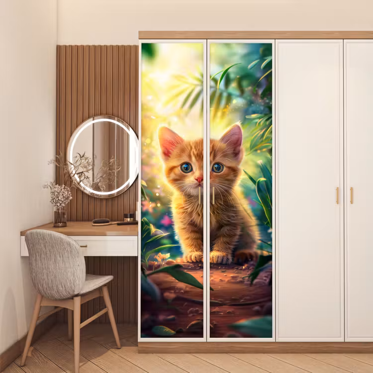 Deursticker - Kat - Huisdier - Natuur — 5