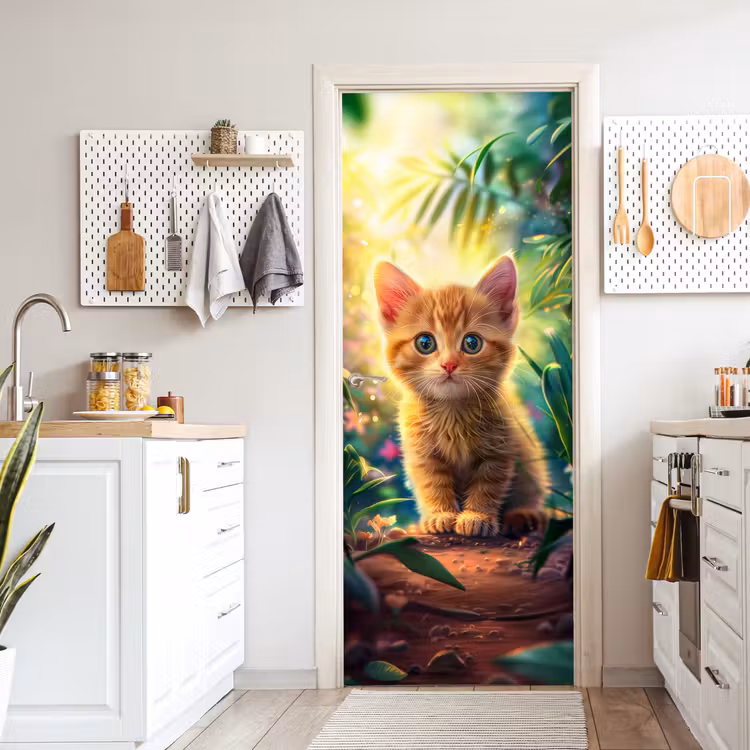 Deursticker - Kat - Huisdier - Natuur — 7