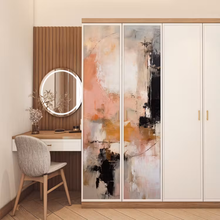 Deursticker - Kunst - Abstract - Beige - Verf — 5