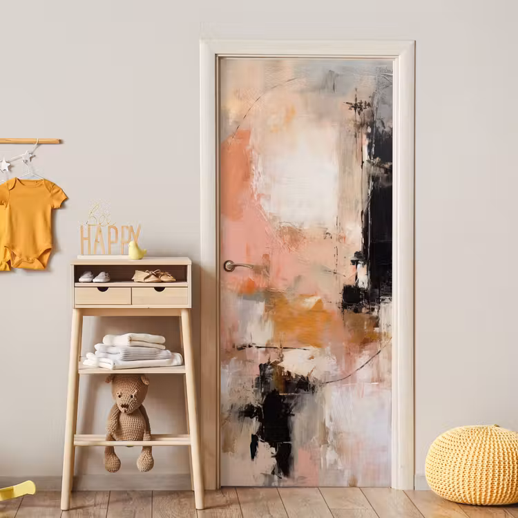 Deursticker - Kunst - Abstract - Beige - Verf — 6