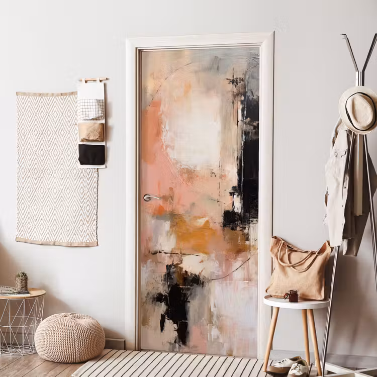 Deursticker - Kunst - Abstract - Beige - Verf — 8
