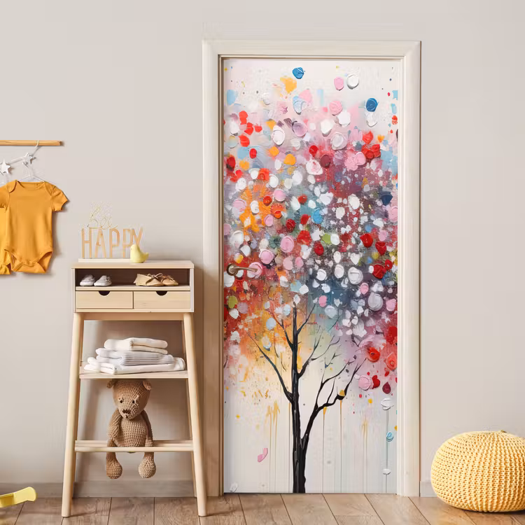 Deursticker - Kunst - Bomen - Natuur - Acryl — 6