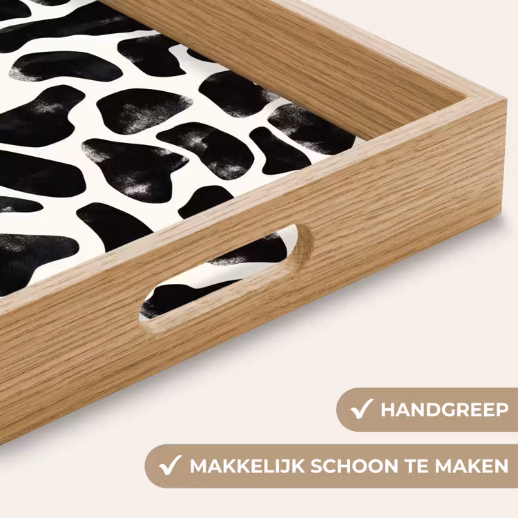 Dienblad - Dierenpatroon - Vlekken - Zwart - Wit — 5
