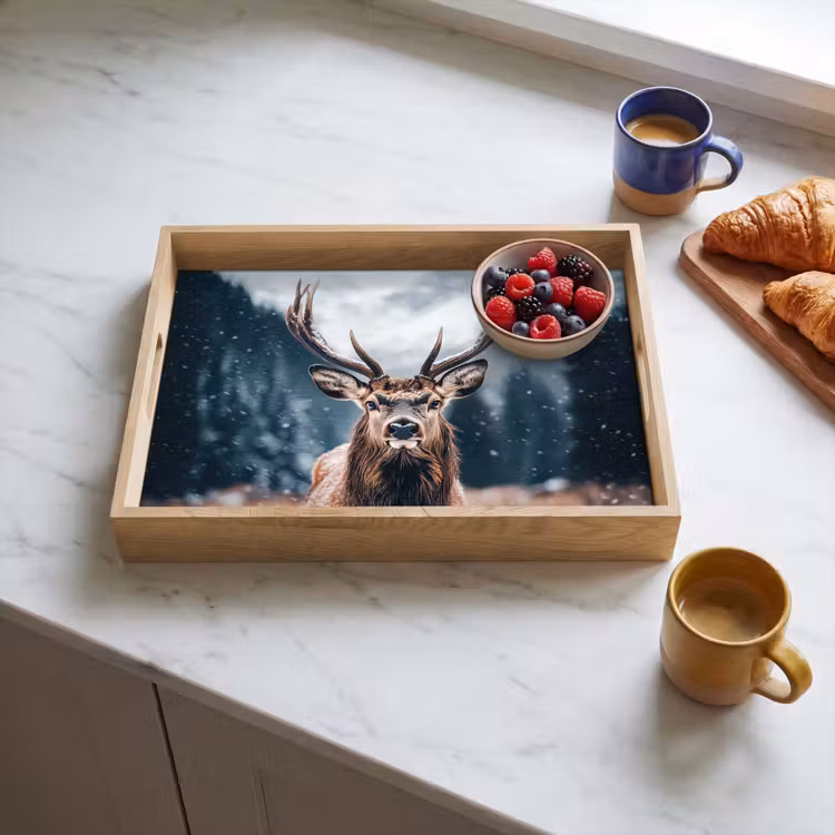 Dienblad - Hert - Dieren - Landschap - Winter - Sneeuw — 4