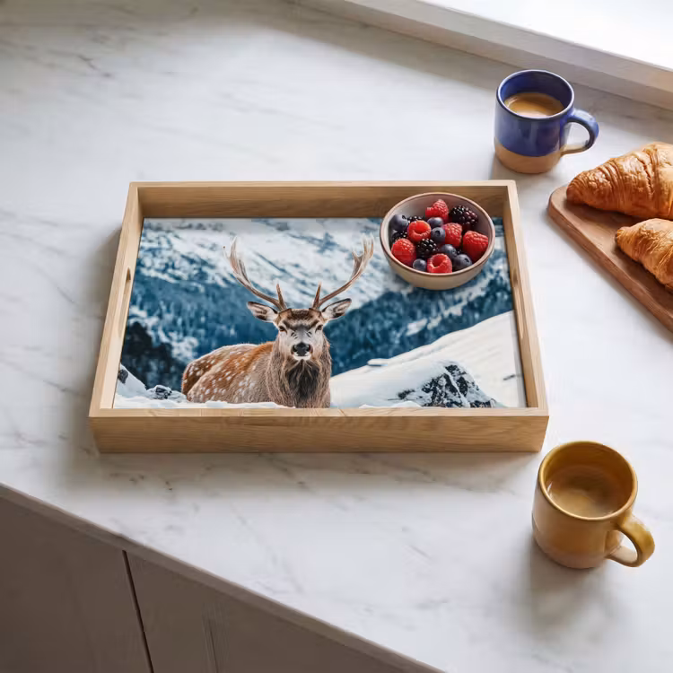 Dienblad - Hert - Landschap - Winter - Natuur - Dieren - Bergen — 4