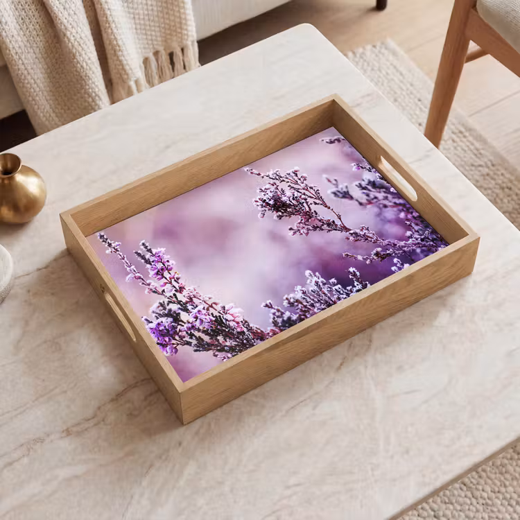 Dienblad - Lavendel - Winter - Bloemen - Paars — 2