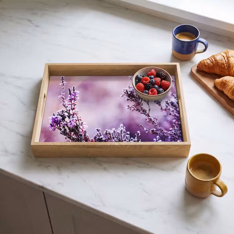 Dienblad - Lavendel - Winter - Bloemen - Paars — 4