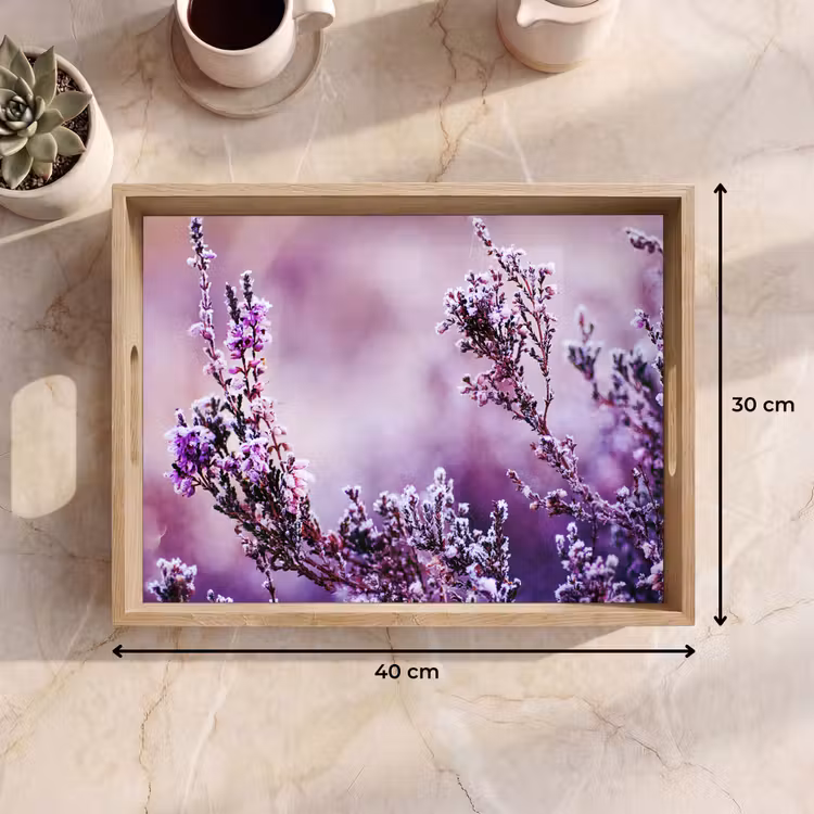 Dienblad - Lavendel - Winter - Bloemen - Paars — 9