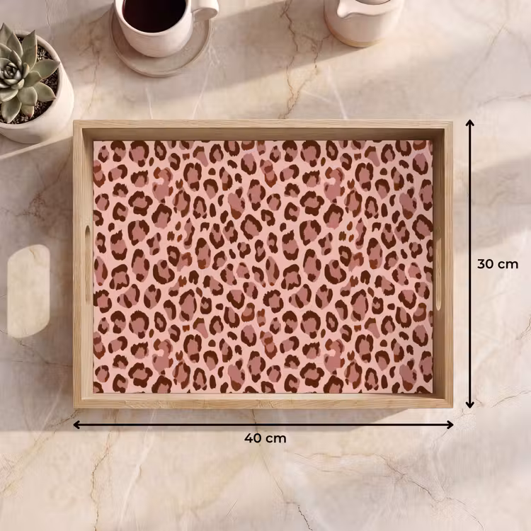 Dienblad - Luipaard - Patroon - Roze — 9