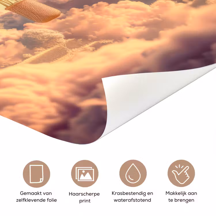 Deursticker - Luchtballon - Dromen - Wolken - Lucht — 3