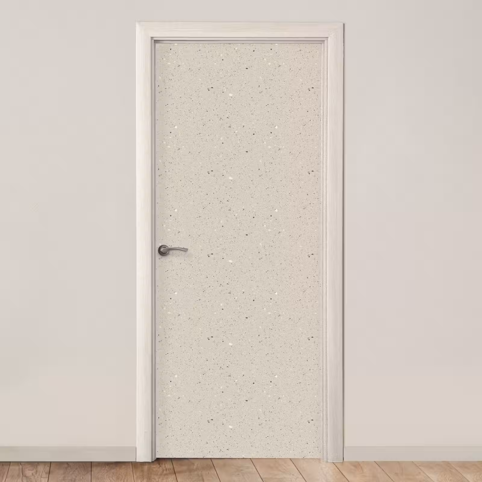Deursticker - Lichtbeige - Terrazzo - Grijs — 1