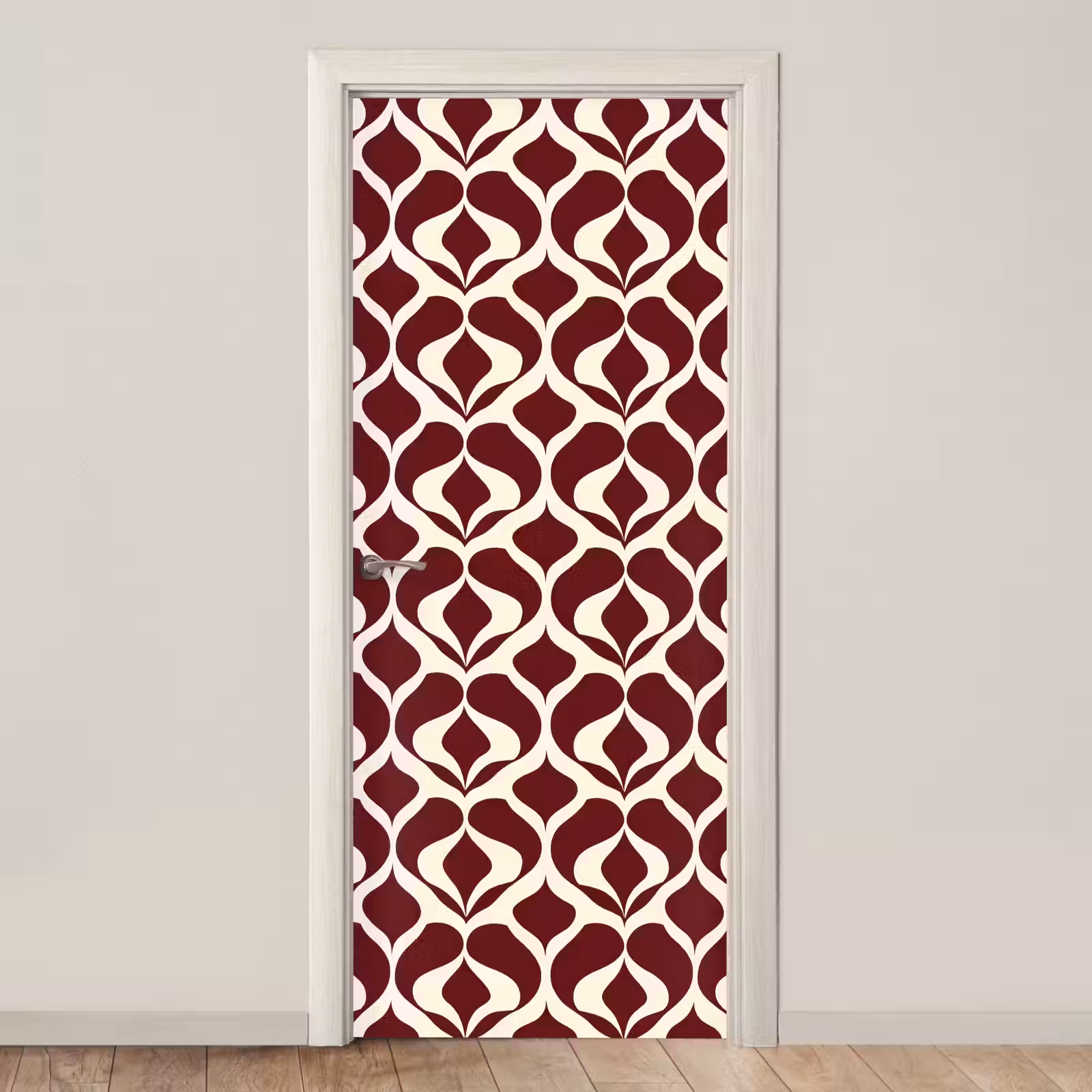 Deursticker - Rood - Druppelpatroon - Grafisch — 1