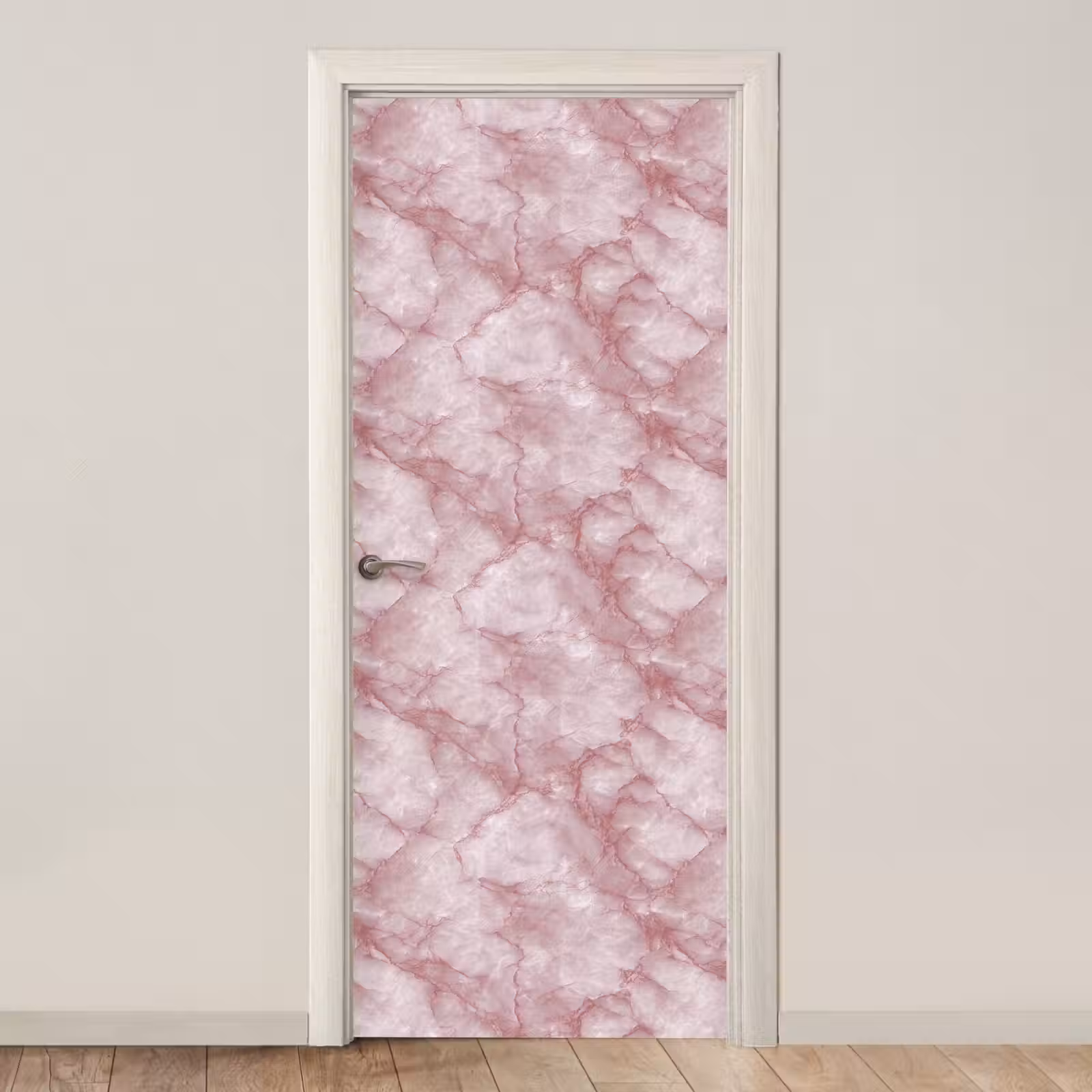 Deursticker - Roze - Kwartsmarmer - Aders — 1
