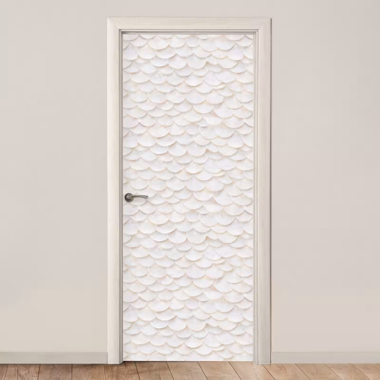 Deursticker - Schubben - Wit - Elegant — 1
