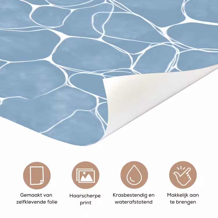 Deursticker - Organisch - Patroon - Blauw — 3