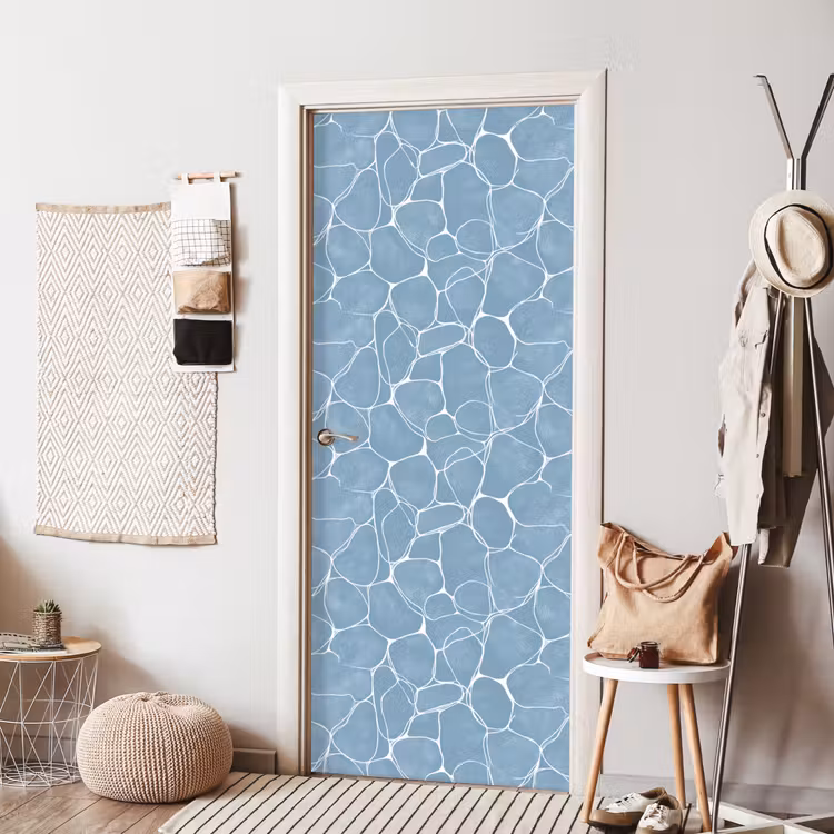 Deursticker - Organisch - Patroon - Blauw — 8