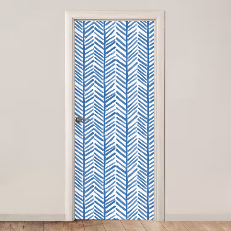 Deursticker - Patroon - Streep - Blauw — 1