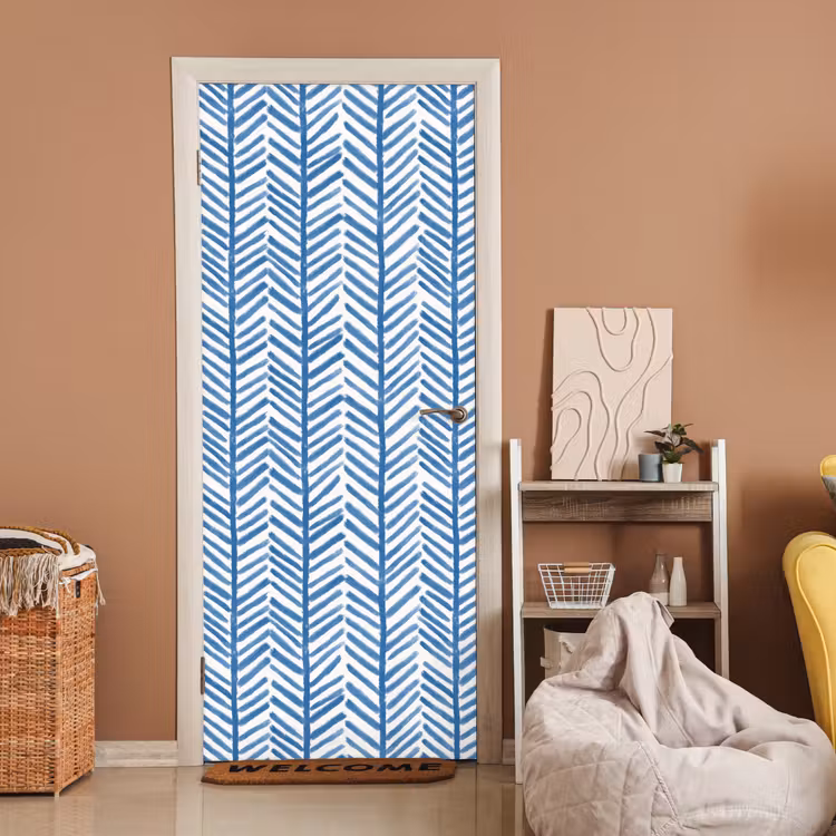 Deursticker - Patroon - Streep - Blauw — 2