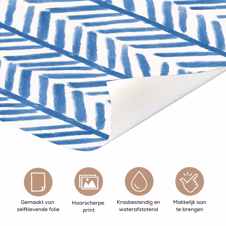 Deursticker - Patroon - Streep - Blauw — 3