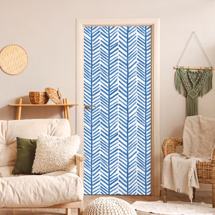 Deursticker - Patroon - Streep - Blauw — 4