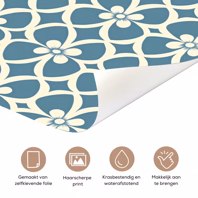Deursticker - Patroon - Symmetrisch - Blauw — 3