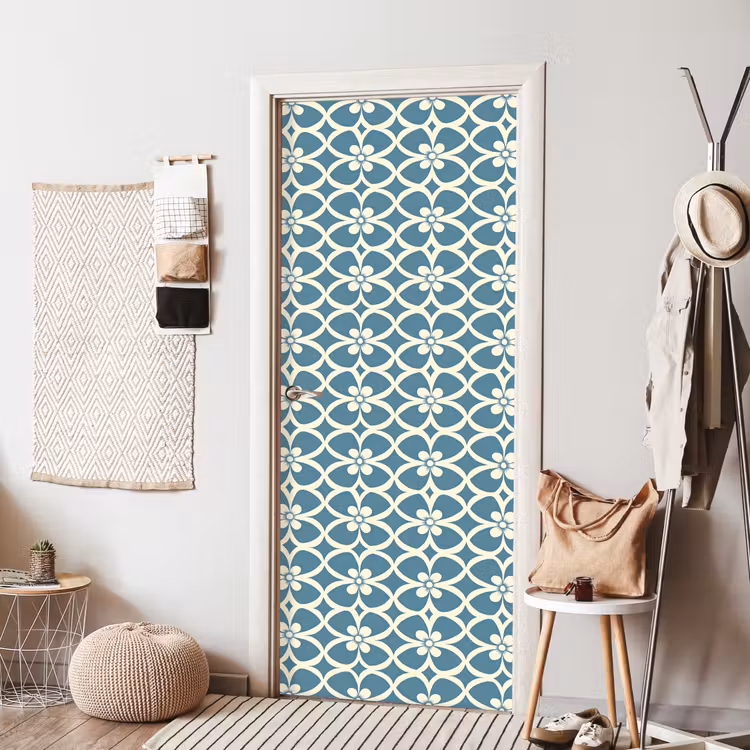 Deursticker - Patroon - Symmetrisch - Blauw — 8