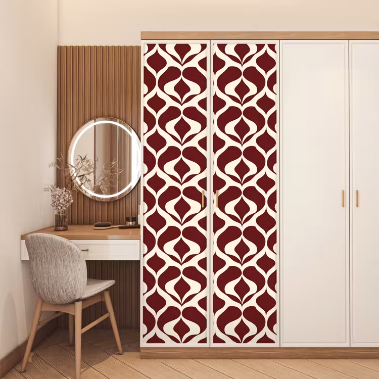 Deursticker - Rood - Druppelpatroon - Grafisch — 5