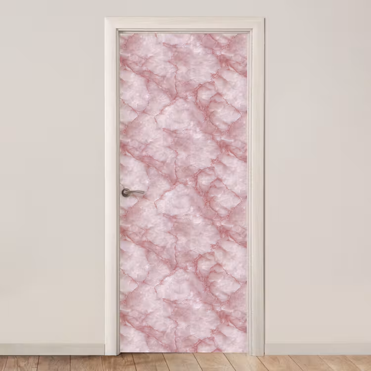 Deursticker - Roze - Kwartsmarmer - Aders — 1