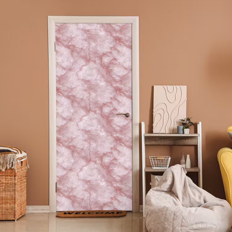 Deursticker - Roze - Kwartsmarmer - Aders — 2