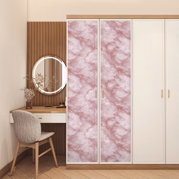 Deursticker - Roze - Kwartsmarmer - Aders — 5