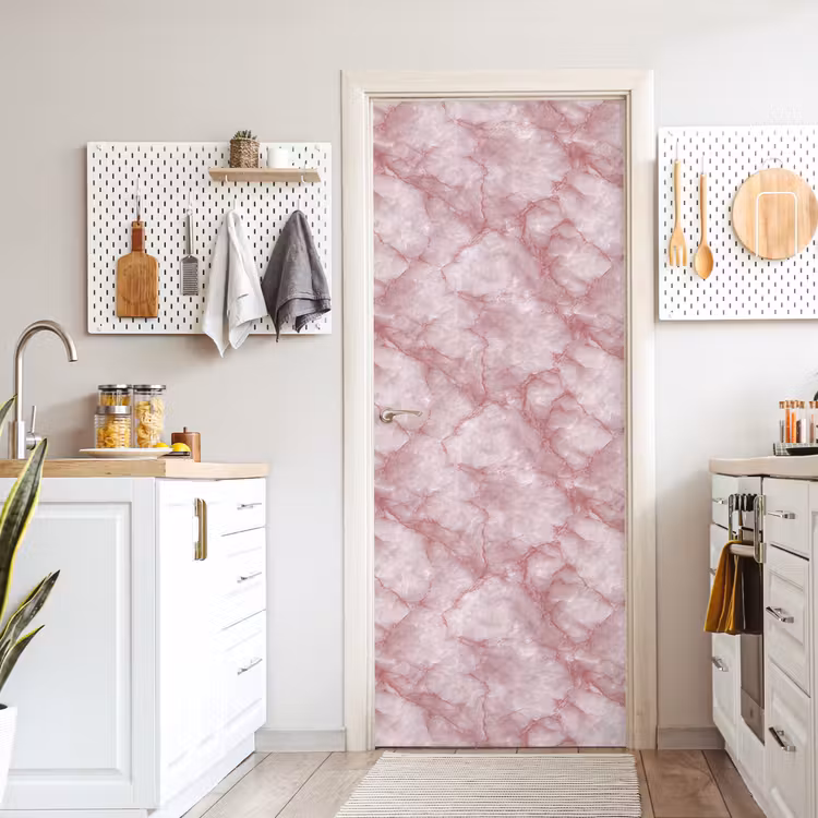Deursticker - Roze - Kwartsmarmer - Aders — 7
