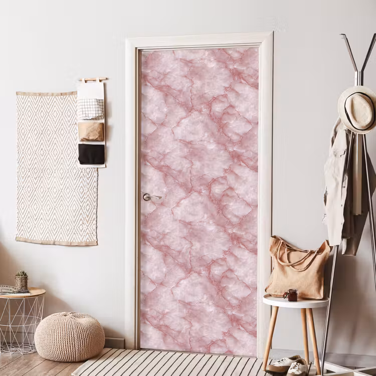 Deursticker - Roze - Kwartsmarmer - Aders — 8
