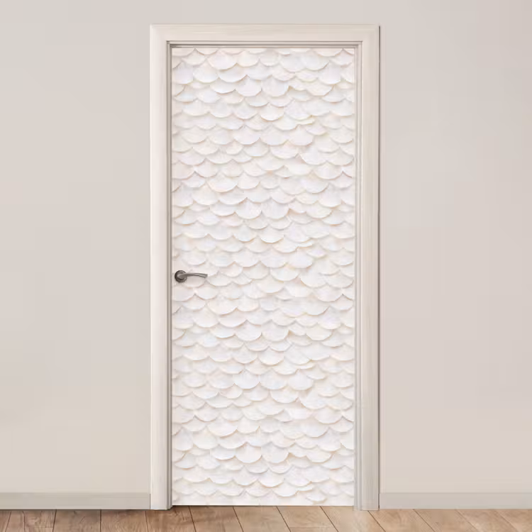 Deursticker - Schubben - Wit - Elegant — 1