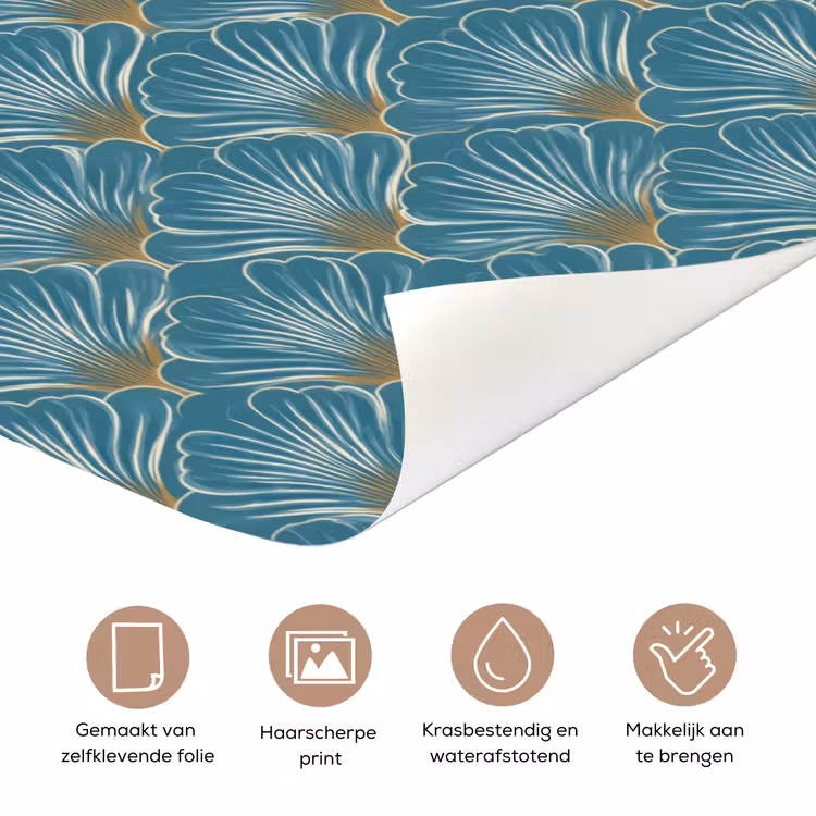 Deursticker - Symmetrisch - Patroon - Blauw — 3